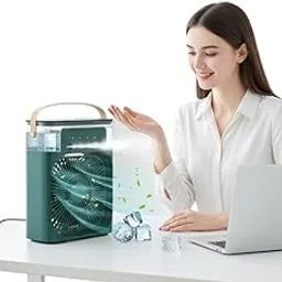 Drumstone (𝐒𝐩𝐞𝐜𝐢𝐚𝐥 𝟏𝟓 𝐘𝐞𝐚𝐫𝐬 𝐖𝐚𝐫𝐫𝐚𝐧𝐭𝐲) Personal Air Cooler & Mini Evaporative Fan with 7-Color LED, 3 Wind Speeds, 3 Spray Modes, Timer, Portable & Energy-Saving for Home-picture-17