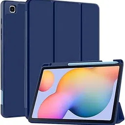 Robustrion Cover for Samsung S6 Lite Tablet Cover 10.4 inch Flip Stand Back Cover with S Pen Holder [Right Side] - Navy-picture-46
