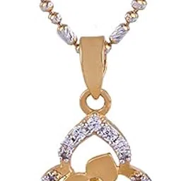 khanna jewellers 22k (916) Yellow Gold and American Diamond Pendant-picture-11