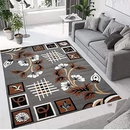 Carpets for Living Room 6x8 feet Super Softness Floral Multi Design Medium Thickness bcf New Carpet for Room (Size:- 7x10 feet)-image-44