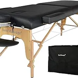 PayLessHere Massage Table Massage Bed 2 Fold Portable Massage Table 77" L x 28" W Lash Bed Facial Bed Height Adjustable Salon Tattoo Bed Lightweight Spa Table with Carry Case, Black-picture-11