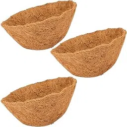 3 Pack Basket Shaped Coco Replacement Liner - 12 Inch Round Coconut Fiber Plant Basket for Hanging Flower Vegetable Plant Hangers-image-50