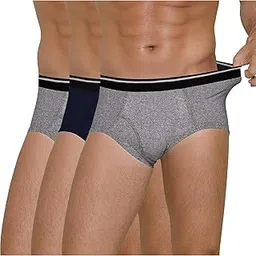 Men's High Waist Cotton Regular Fit Full Brief Plus Size Underwear with Outer Elastic Combo Pack for Daily Use (Assorted Colours) Multicolour-picture-46