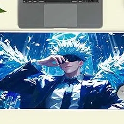 TURTLEWINGS | Mousepad | DESKMAT | Satoru Gojo – JJK Deskmat | Jujutsu Kaisen Art | Gaming Mat 2 (Extended XL (11x23 inches)) image 1