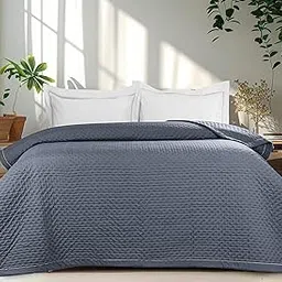 LAHOME Ac Comforter Double Bed Ac Blanket 320Gsm | Microfiber King Size Ac Quilt Comforter (320 GSM, 225 x 250 cm, Grey)-picture-29