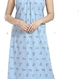 Full Length Printed Women's Hosiery Cotton Fabric Long Nighty Slip/Camisole Slip/Night Wear Maxi for Women-image-66