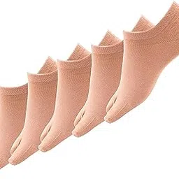 footprints Women Thumb Organic Cotton Ankle Length Socks | Pack Of 5 Pairs | Beige |, Assorted-picture-11