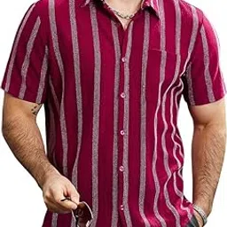 impression fab Print Cotton Multi-Colored Short Sleeve Button Down Beach Outfits for Men Shirt-picture-41