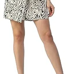 Women Elasticated Tie-Up Detail Above Knee Length Short Cotton Linen Short Skirt-image-77