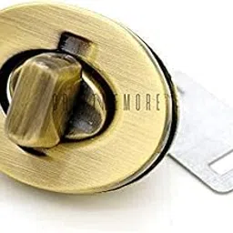 CRAFTMEmore 2PCS Oval Twist Turn Locks Purse Closure Leathercraft Accessory Turn Lock Clasp Available 3 Sizes (Large 35x26 mm, Brushed Gold (Bronze))-image-41