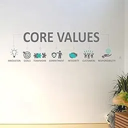 Decal O Decal PVC Vinyl Core Values Office Quotes Wall Stickers (Multicolour), Self-Adhesive-picture-30
