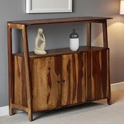 Sheesham Wood 3 Door Cabinet, Solid Wood Storage Console with Shelf-picture-19
