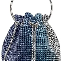newphoria P20 Blue Women Fashion Stylish Handbags, Zircon Metal Handle Purse for Girls-picture-20