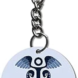 Doctor Symbol Logo Printed Keychain for Women Men Girls Bike/Car/Men/Women/Bag Key Tag Keyrings Multicolored (2.5 x 2.5 Inch)-image-16