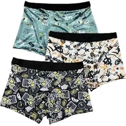 Trendy Men’s Printed Boxer Shorts Combo – Red, Grey & White | Stylish Comfortable Innerwear-image-69