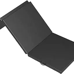 ATORSE Yoga Mat with Carrying Handles 6' Folding Exercise Mat for Home Balance Black-image-35