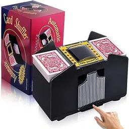 BEBO CREATIONS Card Shuffler for 2 to 4 Cards Decks Playing Cards Distribution Machine for Uno Card Game, Poker, Blackjack for Home Club Games, Card Shuffler Machine-picture-34