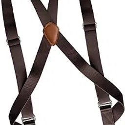 shopora Mens Suspender With Clips Washable Adjustable Fits Jeans Big Tall Friends Coffee | Mens Accessories | Suspenders Braces-picture-31