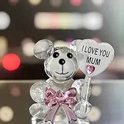 Cute Crystal Teddy Gift for Mom Idea | Decorative Showpiece & Collectible for Maa | Birthday (Mom)-picture-18