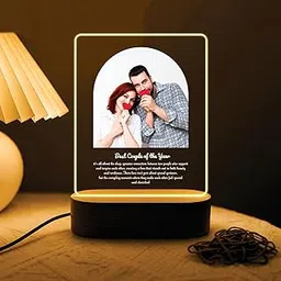 Customized Photo & Message Gift for Loved Ones | Wooden Base LED Plaque | Personalized Frame | Perfect for Mom Dad Friends Family Couples Birthday Anniversary Wedding Valentine C_06-picture-26