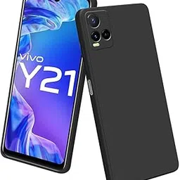 LIRAMARK Silicone Soft Back Cover Case for Vivo Y21 / Y21s / Y33s (Silicone Black)-picture-38