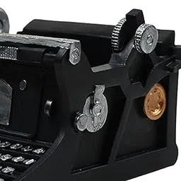 UJEAVETTE Typewriter Figurine Flower Planter Table Ornament for Small Plants Versatile Black-picture-26
