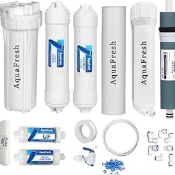 Aquafresh RO Water Purifier Service Kit - 80 GPD Membrane, Carbon, Sediment, UF, Mineral Cartridge, pre-Filter housing, FR450, RO tab - Complete Inline Set Combo for All Water purifiers. (C NO 13)-image-22