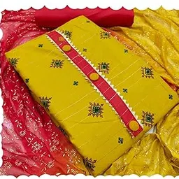 wacraz Unstitched Slub Cotton Dress Material with Print Work and Foil Work Dupatta, Cotton Dress Materials For Ladies, Cotton Drass Materials Fabrics Salwar Suit 2023-picture-55