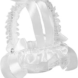 bnf® Romantic Wedding Flower Girl Basket Delicate for Wedding Ceremony Favors Style B | Wedding Supplies | Ring Pillows & Flower Baskets-image-19