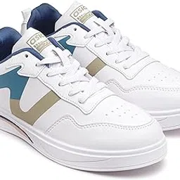 asian Men's White Casual Sneaker Shoes with Synthetic Upper Lightweight Comfortable Mid Top Sneaker Shoes for Men's & Boy's Sydney-01-picture-12