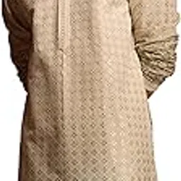 vastramay Men's Aqua Ombre Long Kurta - Cambric Cotton Sequin Embroidered-picture-43