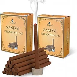 TrustGanic | Mysore Sandal Dhoop Sticks (Pack of 2) | 80+ Sticks | Authentic Sandalwood Fragrance | Pure Natural Long Lasting Incense for Meditation, Yoga, & Aromatherapy Home Fragrance-picture-30