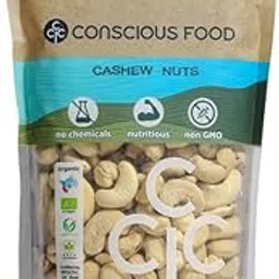 Conscious Food 100% Organic Whole Cashew Nuts W240 | 250 g | Konkan Kaju | Crunchy & Rich |Value Pack | Source of Energy Vitamins & Minerals, Protein, Dietary Fibre.-image-8