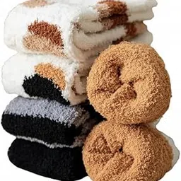 khillayox Warm Woolen Winter Socks For Women And Girls - Snow Regular Socks Ideal For Winter Wear (Pack Of 4)-picture-23