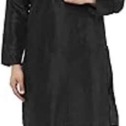 skavij Men's Art Silk Self Design Kurta Pajama Mandarin Collar 2-Piece Ethnic Festive Dress-picture-43