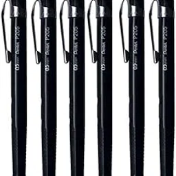 Pentel 0.5 mm (P205) Black P200 Automatic Mechanical Design Pen Refillable Cable Eraser P205-A (Pack of 6)-picture-11