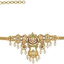 kushal's Fashion Jewellery Ruby-Green Gold Plated Ethnic Antique Bajuband/Armlet - 410257-picture-44
