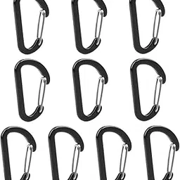 FABLOFT Carabiner Clips Hiking Keychain D-Ring Buckle Aluminum Alloy Fishing 10pcs-picture-65