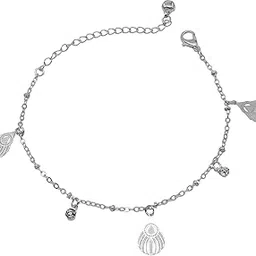 Trendy Light Weight Silver Plated Anklet With Hanging Feather Alloy Anklet () BZ_AK1026HD-picture-45