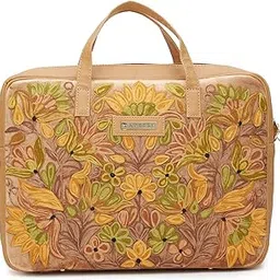 caprese TRESNA EMBROIDERY LAPTOP TOTE FAWN HANDBAG-picture-37