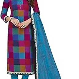 miraan Women's Cotton Unstitched Dress Material (SGPRI1503, Multicolour, Free Size)-picture-26