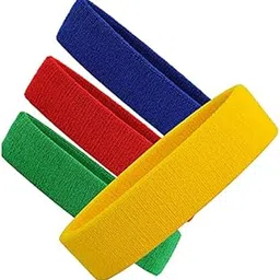 R-LON Workout Headband for Women & Men - Moisture Wicking & Non-Slip Exercise Hairband or Sports Sweatband -Ideal for All Sports Like Tennis, TT, Badminton, Running and Yoga (4 PC) a58-image-35