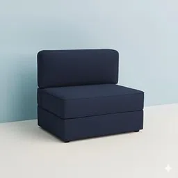 PUM PUM Foldable PU Foam Sofa Cum Bed Single Seater 36 inch Width, Space Saving for Living Room,Navy Blue-image-28