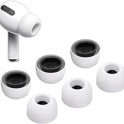 [3 Pairs-M] TRI Replacement Ear Tips for AirPods Pro & AirPods Pro 2nd Generation Supports ANC/Transparency Mode, M Sizes Silicone Ear Tips with Brief Box and Fit in Charging Case-picture-16