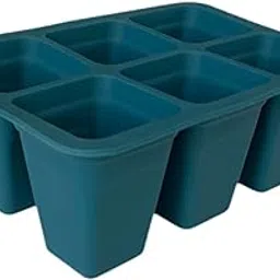 bnf 11 Pieces Seed Starter Trays Silicone for Hydroponic Vegetables Fruit Indoor Dark Green-picture-34