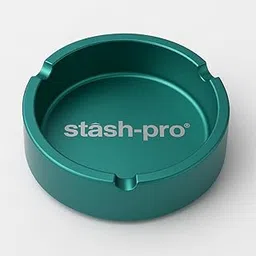 Stash-Pro Metal Ashtray – Teal Finish with 3 Grooves | Heavy-Duty Steel | Indoor & Outdoor Use | Windproof, Heat Resistant & Rust-Free-image-3