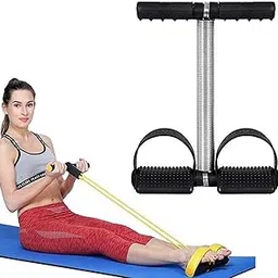 BQH Single Spring Tummy Trimmer, Black Steel Exercise Equipment, Abs Exerciser Body Fat Buster, Fitness Gym Equipment for Men and Women-image-4