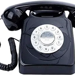 Rotary Dial Landline Phone Dining Room Living Room Corded Landline Telephone Black | Corded Telephones | Home Telephones & Accessories-picture-14