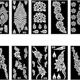 Temporary Tattoowala Simple Floral Mehndi Sticker Combo For Daily Traditional Look & Family Use-image-20