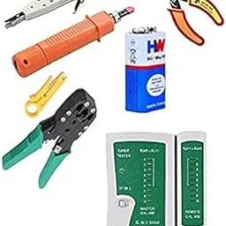 Inditrust 3 in 1 Modular Rj45 Rj11 Crimping Tool, Lan Cable Tester, 6F22, Punch Down Tool Network Wire Cable CAT5E CAT6 RJ45 RJ11, kd 1 tool and multitec wire stripper combo set-picture-41